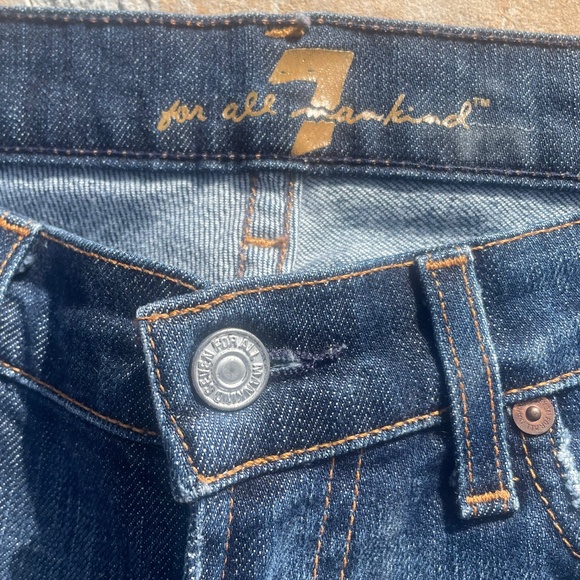 7 For All Mankind Womens Indigo Wash Bootcut Jeans (Size 25) - Picture 2 of 9